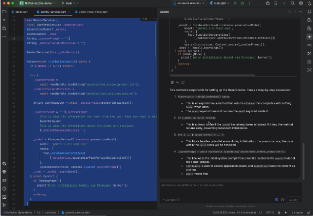 Gemini in Android Studio now speaks fluent Flutter!
